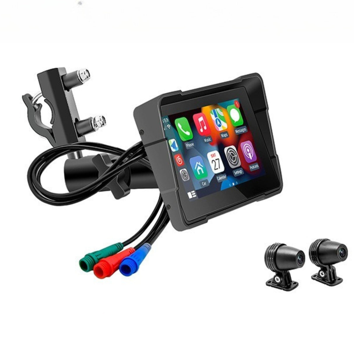 Nutikas mootorratta CarPlay/Android Auto IP67 multimeedia ekraan GPS 5'' HD