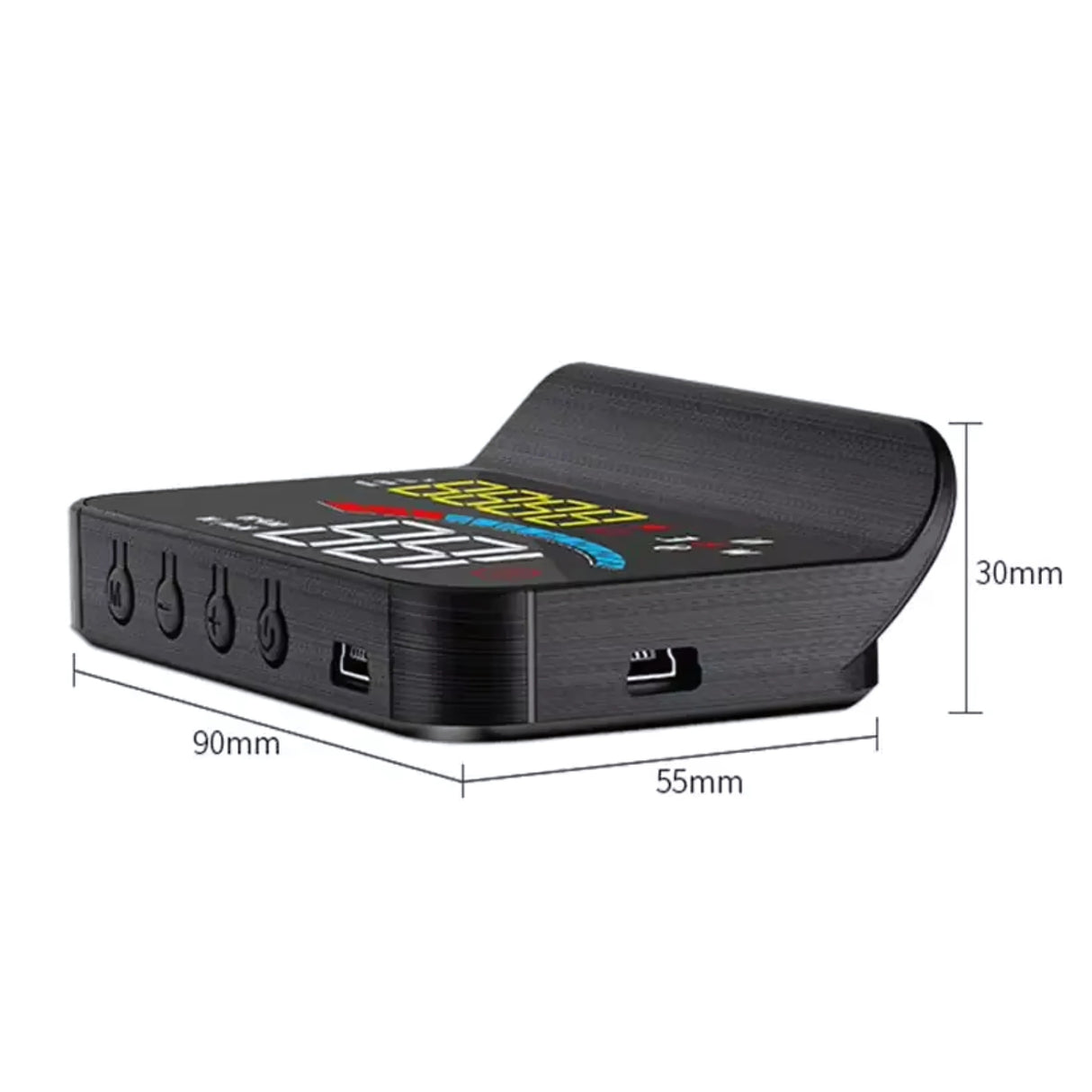 Auto HUD esiklaasinäidik GPS kiiruse ja hoiatusalarmidega LCD