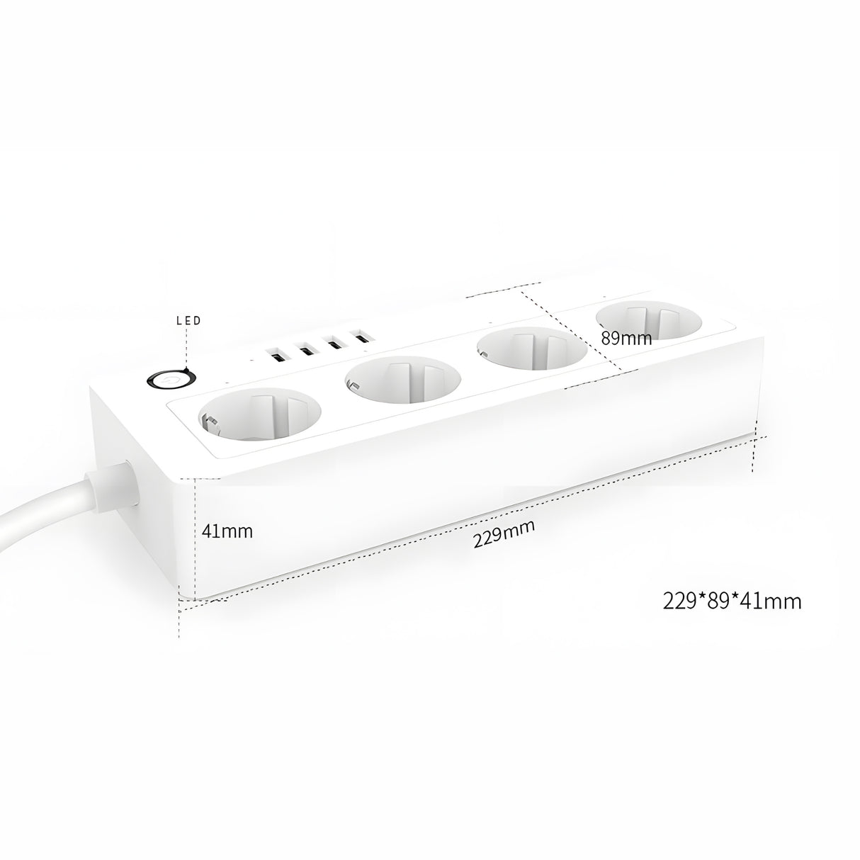 Nutikas pistikupesa 4xUSB WiFI 16A