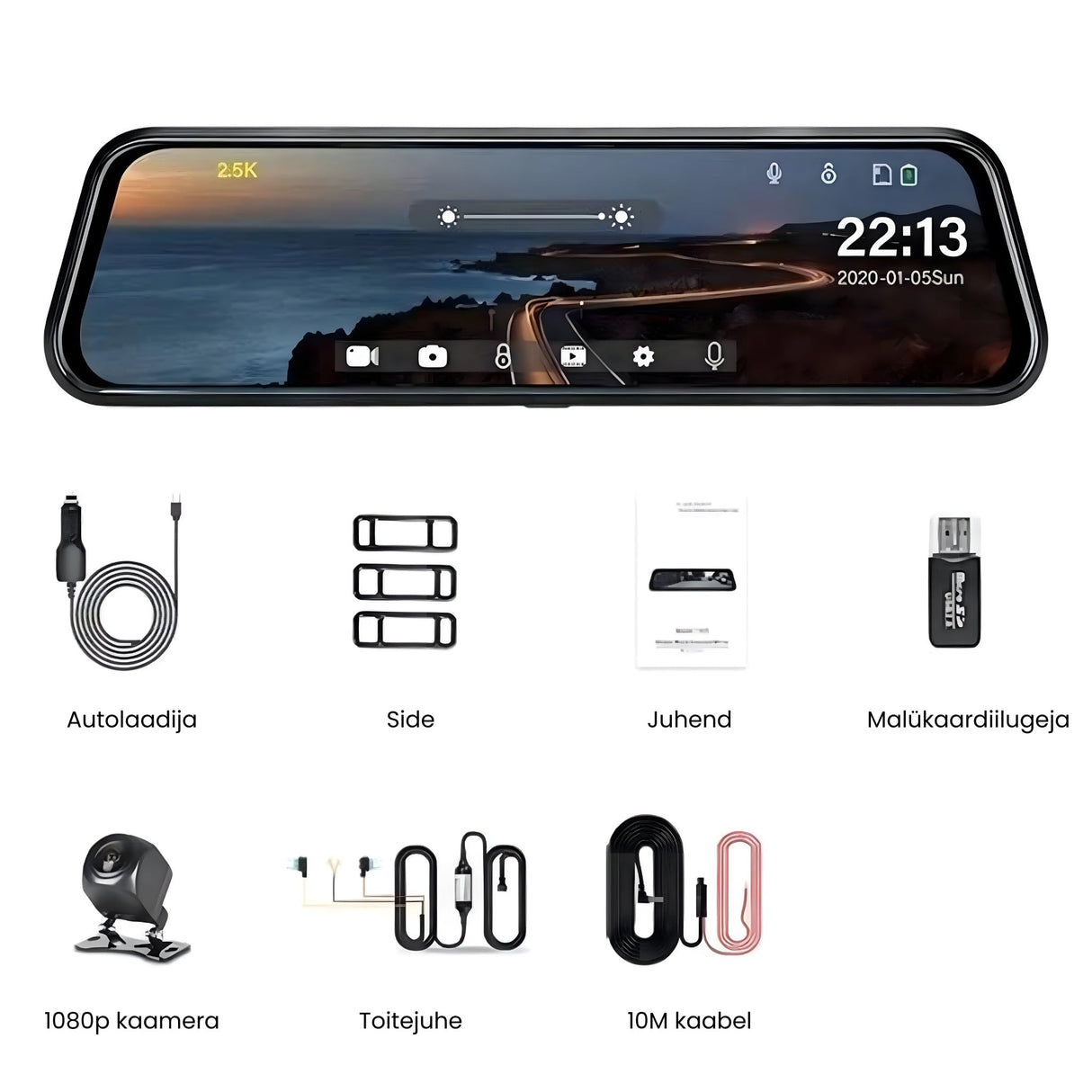 Nutikas tahavaatepeegel + tagurduskaamera