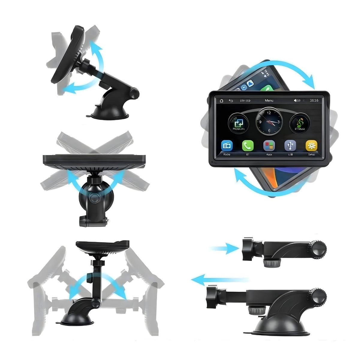 Nutikas CarPlay/Android Auto multimeedia ekraan HD 7"