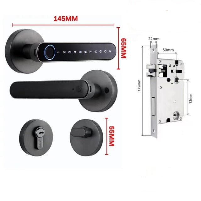 Nutikas sõrmejäljega ukselukk QLSL-217-WiFi/BT