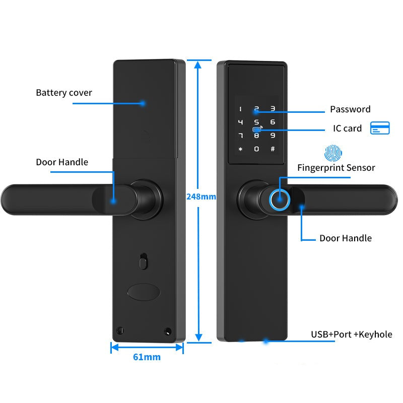 Nutikas ukselukk QLSL-14-WiFi/Sõrmejälg