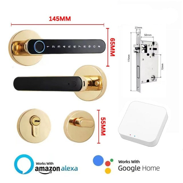 Nutikas sõrmejäljega ukselukk QLSL-217-WiFi/BT