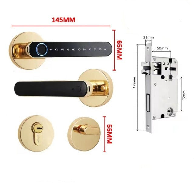 Nutikas sõrmejäljega ukselukk QLSL-217-WiFi/BT