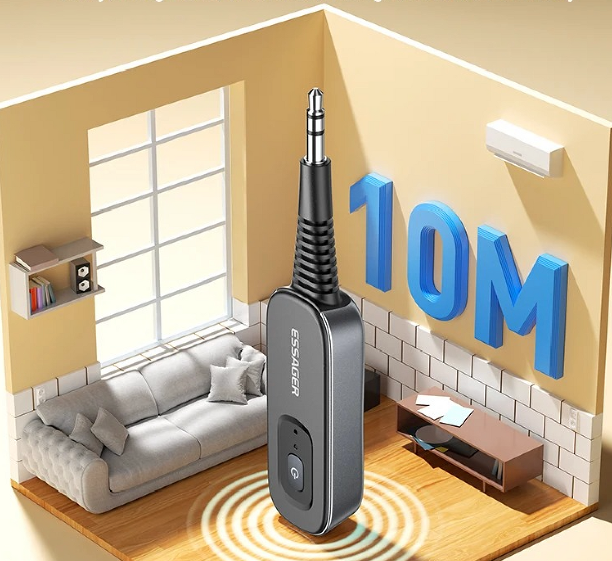 Bluetooth 5.1 saatja-vastuvõtja 3,5mm AUX