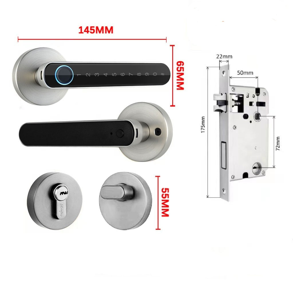 Nutikas sõrmejäljega ukselukk QLSL-217-WiFi/BT