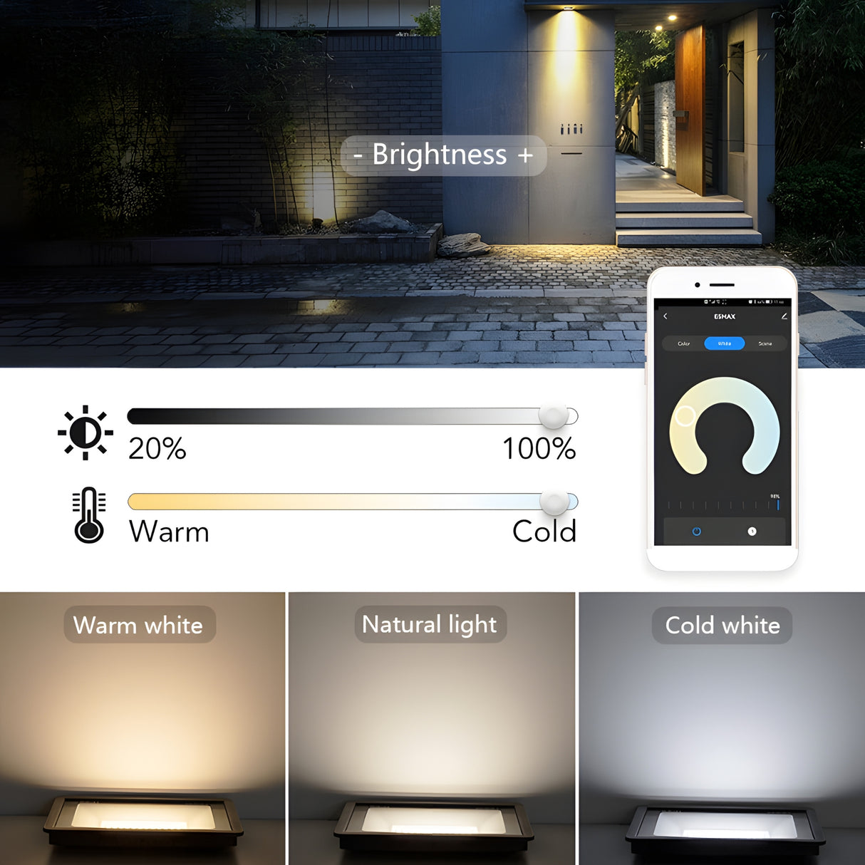 Nutikas värviline LED prožektor IP66